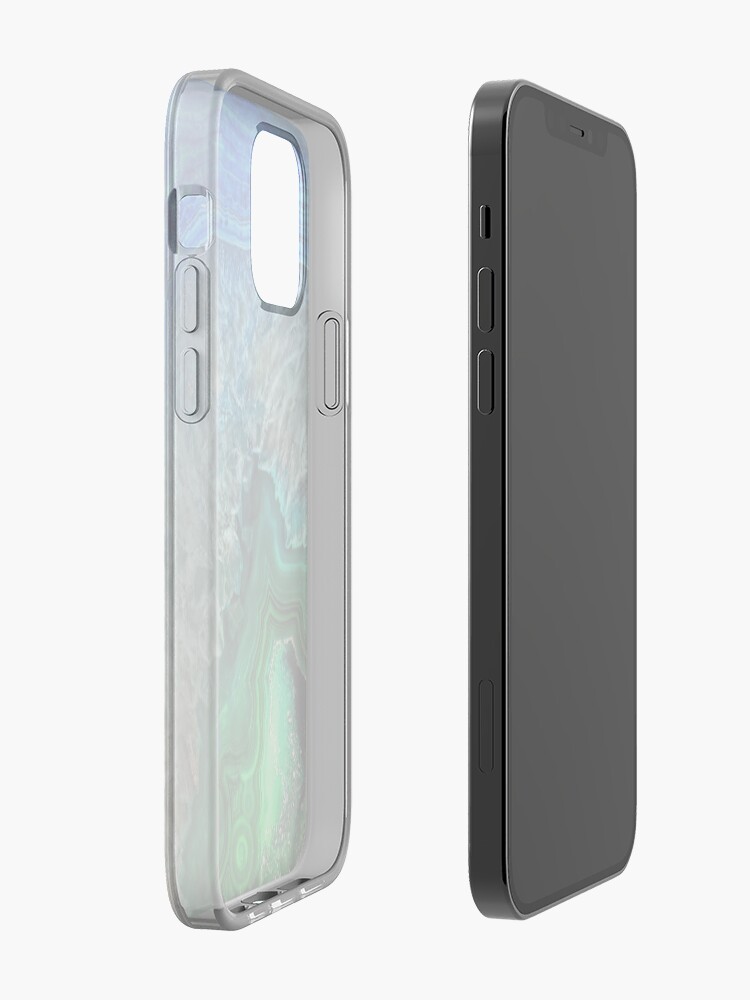 Alternate view of Green and Blue Agate Mineral Gemstone iPhone Case & Cover