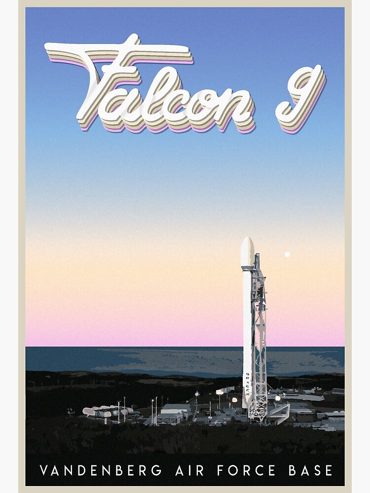 Disover Falcon 9 Launch Pad California Premium Matte Vertical Poster
