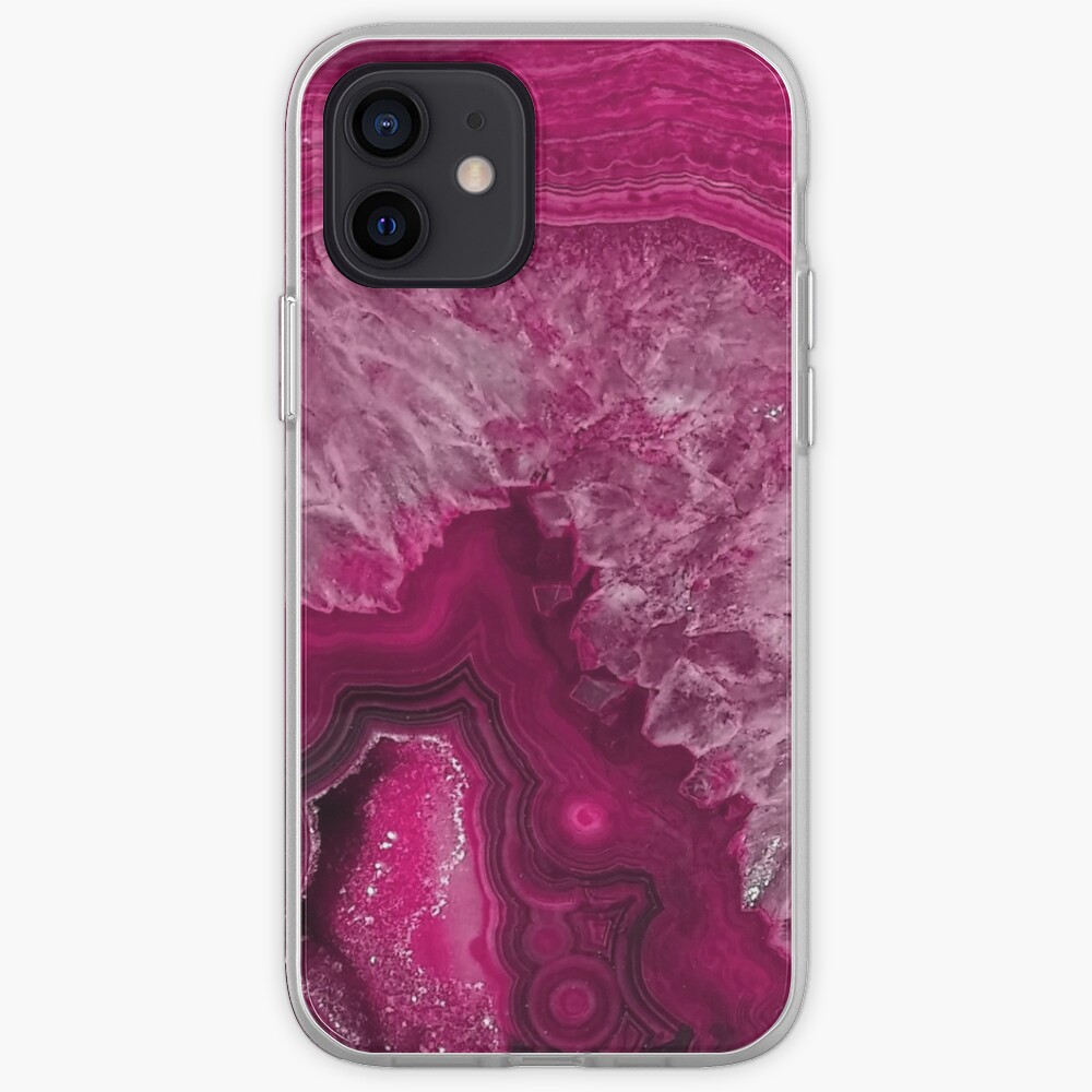 Pink Magenta Agate Mineral Gemstone iPhone Case & Cover