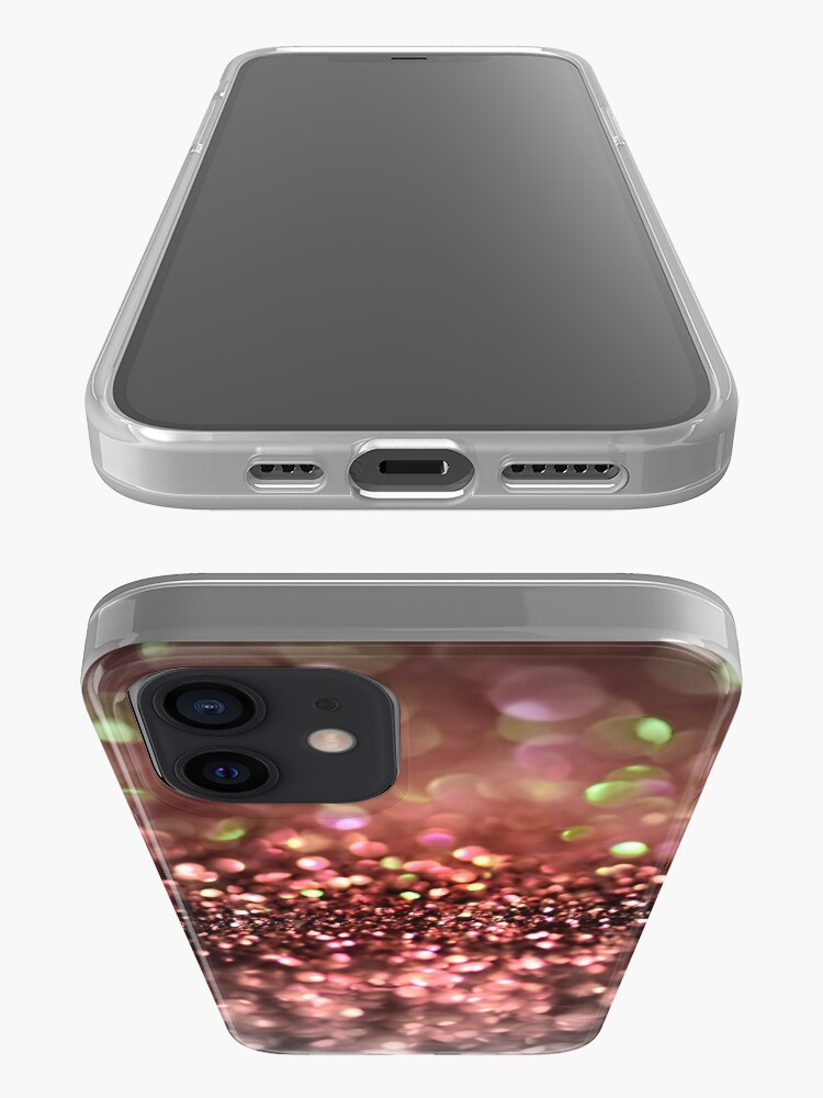 Alternate view of Copper Bronze Ombre Blush Glitter iPhone Case & Cover