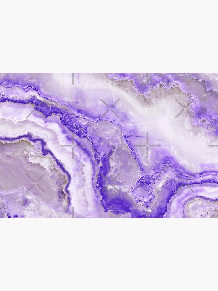 Disover Ultraviolet and Gray Agate Mineral Faux Marble Bath Mat