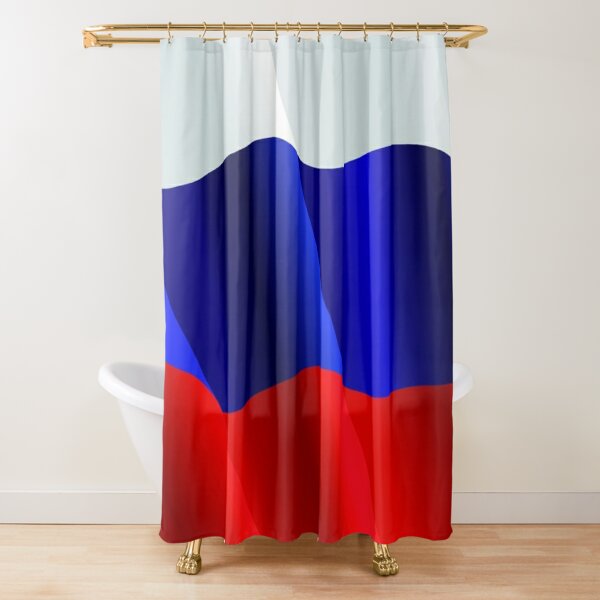 #Российский #флаг, Флаг российской федерации, #Russian #flag, Flag of the Russian Federation, Russia, Russian, flag, Russian Federation Shower Curtain