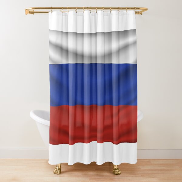 #Российский #флаг, Флаг российской федерации, #Russian #Flag, Flag of the Russian Federation, Russia, Russian, flag, Russian Federation Shower Curtain