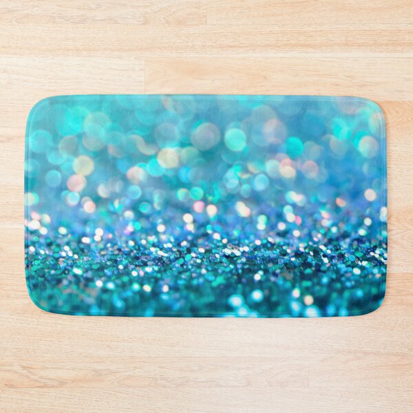 Item preview, Mermaid Ocean Blue Blush Faux Glitter designed and sold by MysticMarble.