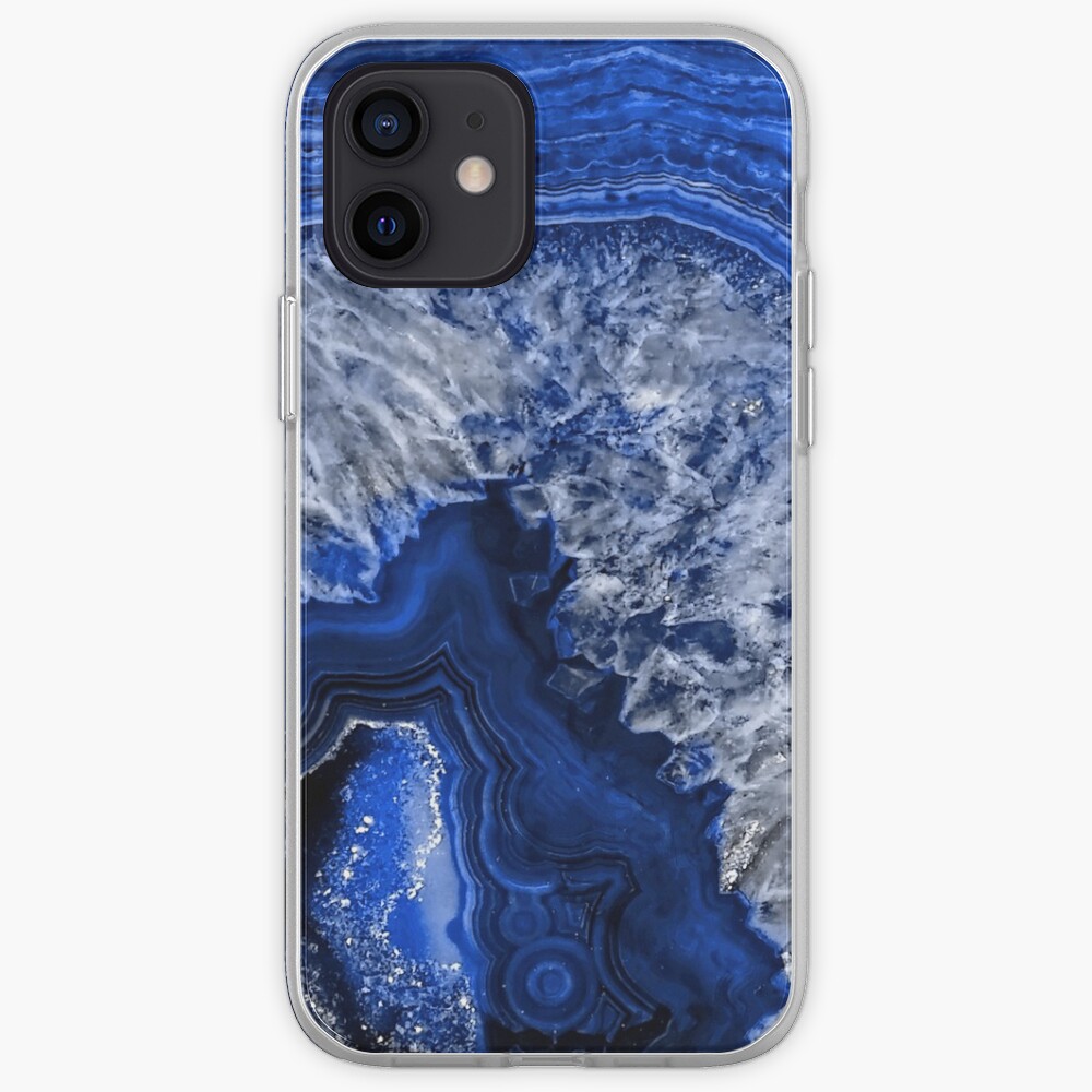 Ocean Blue Agate Mineral Gemstone iPhone Case & Cover