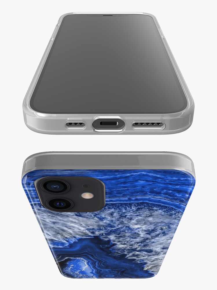 Alternate view of Ocean Blue Agate Mineral Gemstone iPhone Case & Cover
