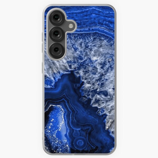 Item preview, Ocean Blue Faux Agate Mineral Gemstone designed and sold by MysticMarble.
