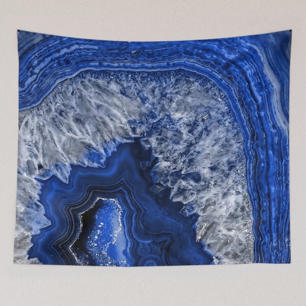 Item preview, Ocean Blue Faux Agate Mineral Gemstone designed and sold by MysticMarble.