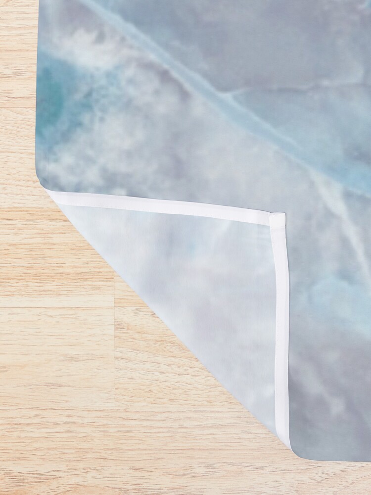 Alternate view of Luxury Mermaid Blue Faux Agate Marble Geode Gem Shower Curtain