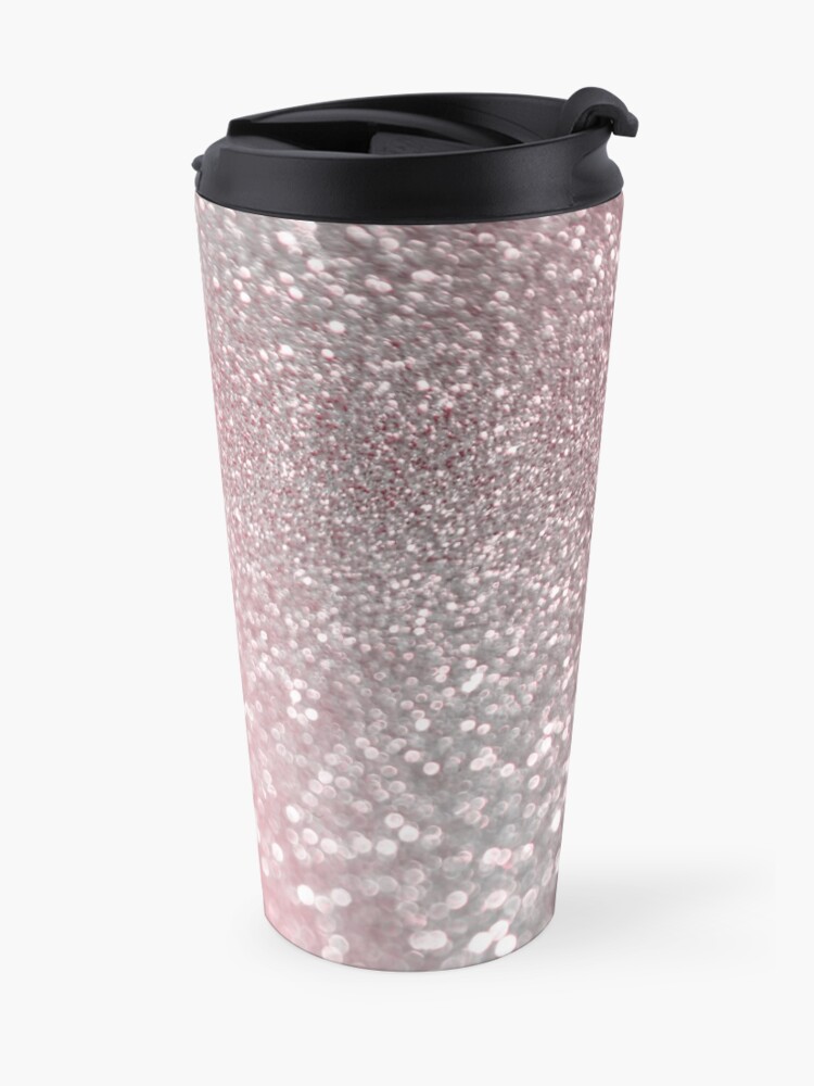 Alternate view of Mermaid Rose Gold Blush Glitter Travel Mug