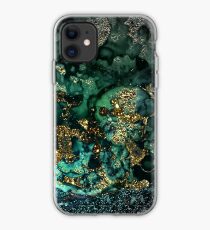 Gold Indigo Malachite Marble iPhone Case