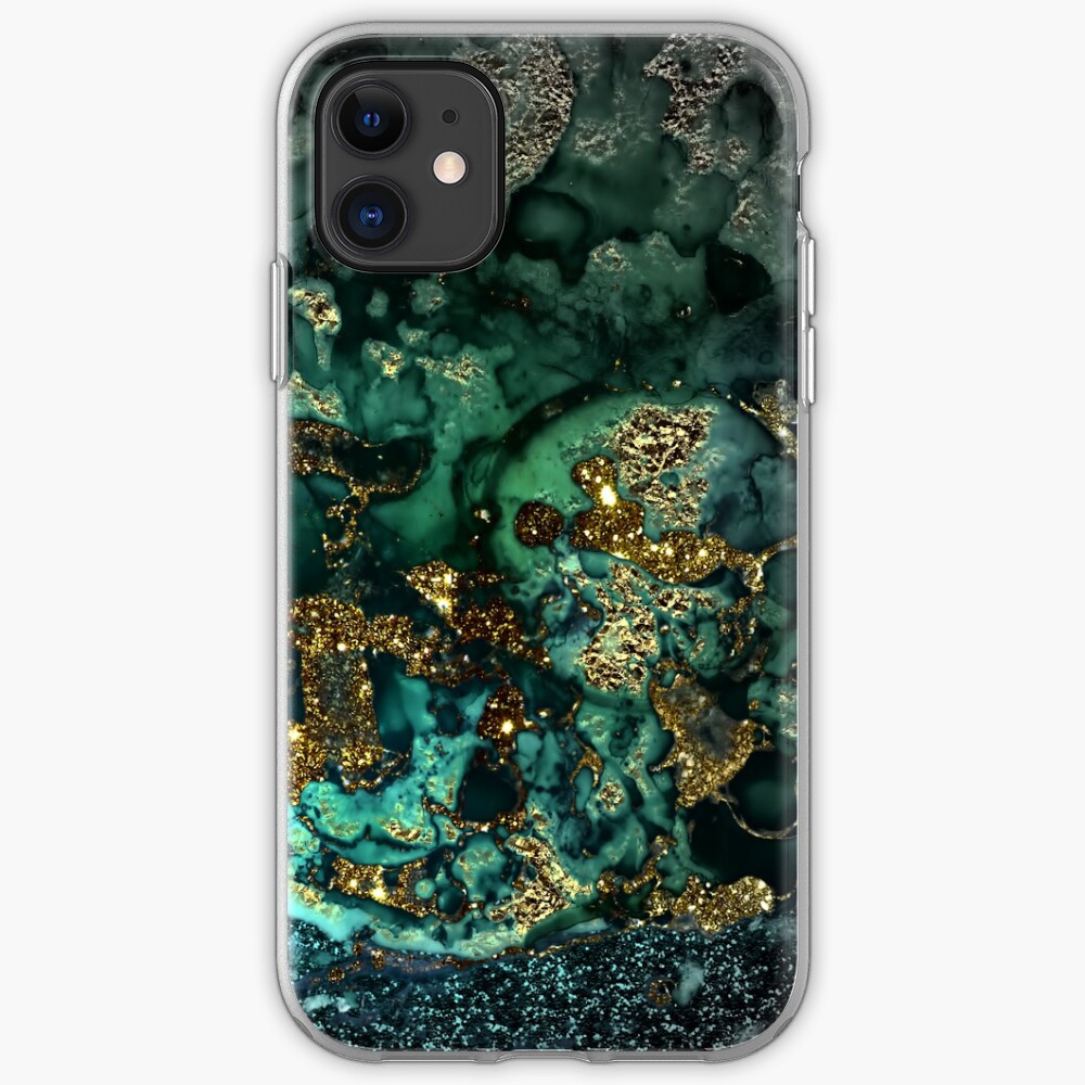 Gold Indigo Malachite Marble iPhone Case & Cover