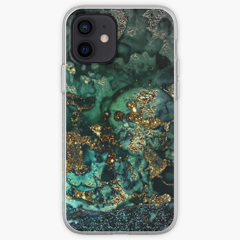 Gold Indigo Malachite Marble iPhone Case & Cover