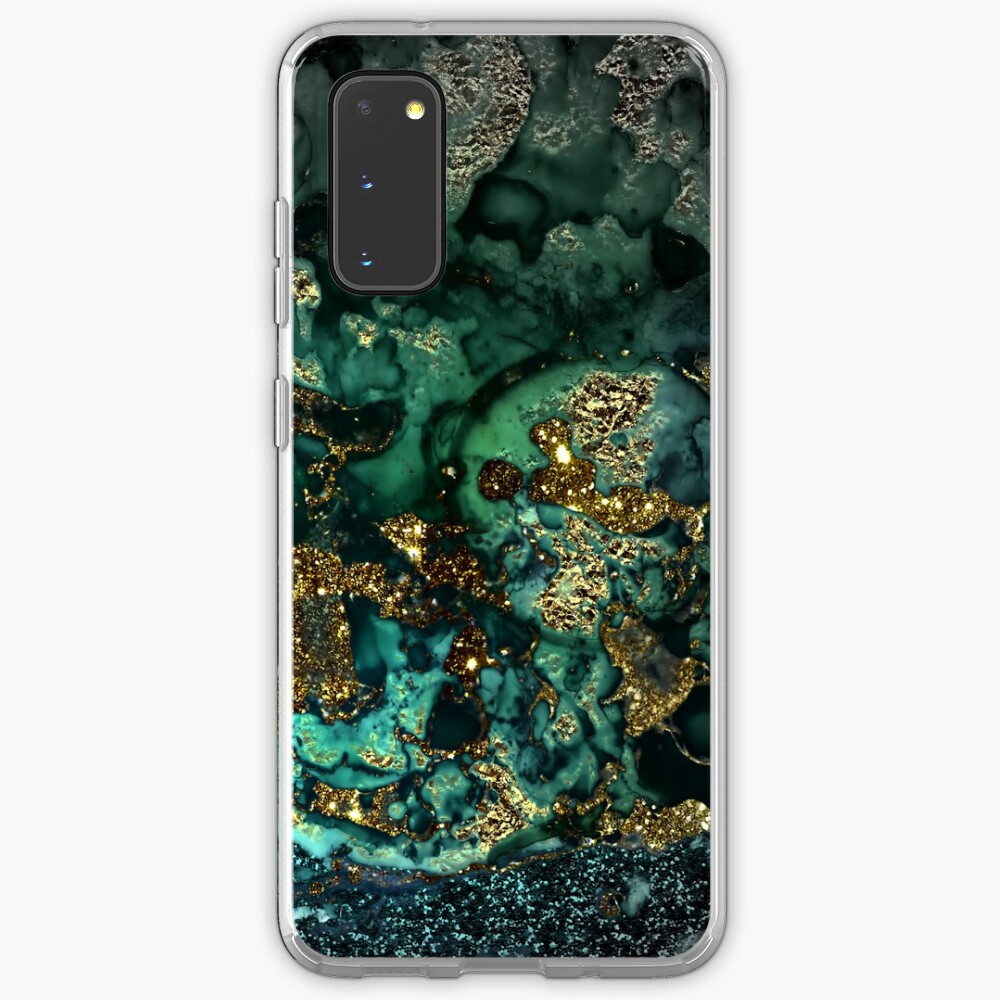 Gold Indigo Malachite Marble Case & Skin for Samsung Galaxy