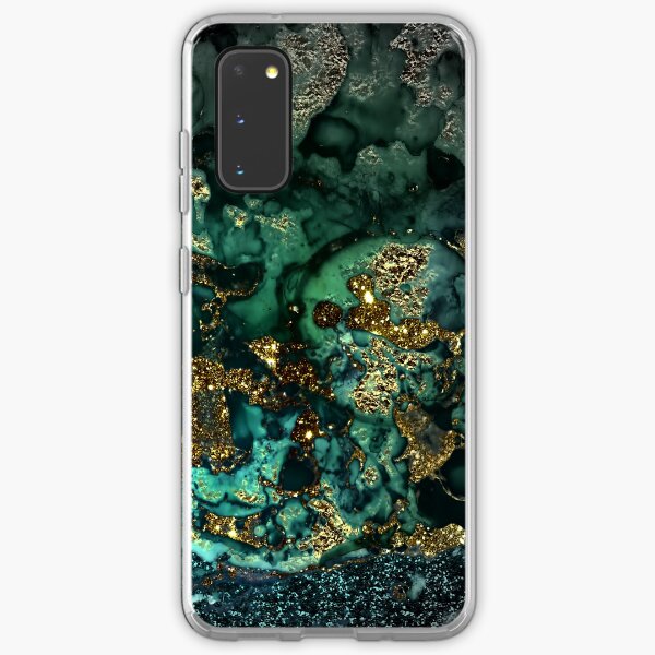 Gold Indigo Malachite Marble Samsung Galaxy Soft Case