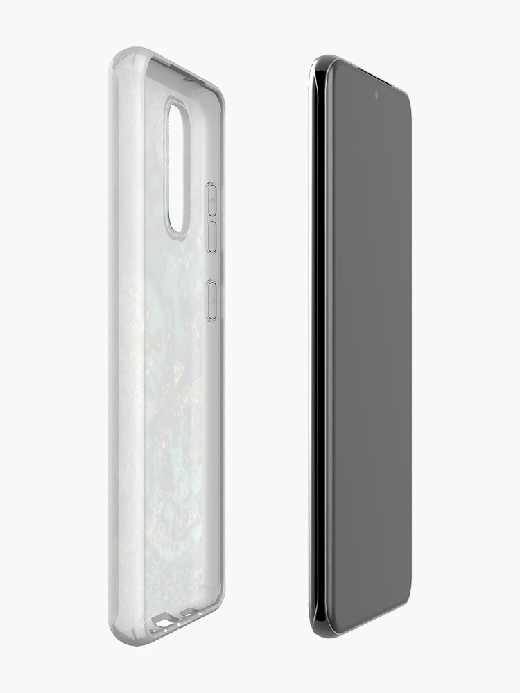 Alternate view of Gold Indigo Malachite Marble Case & Skin for Samsung Galaxy