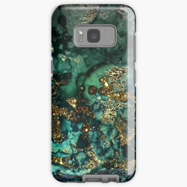 Gold Indigo Malachite Marble Samsung Galaxy Tough Case