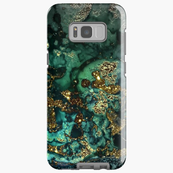 Gold Indigo Malachite Marble Samsung Galaxy Tough Case
