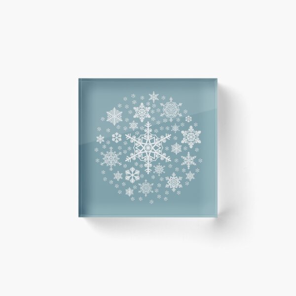 Snowflake Motif Acrylic Block