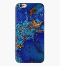 Gold Indigo Blue Malachit Marmor iPhone-Hülle & Cover