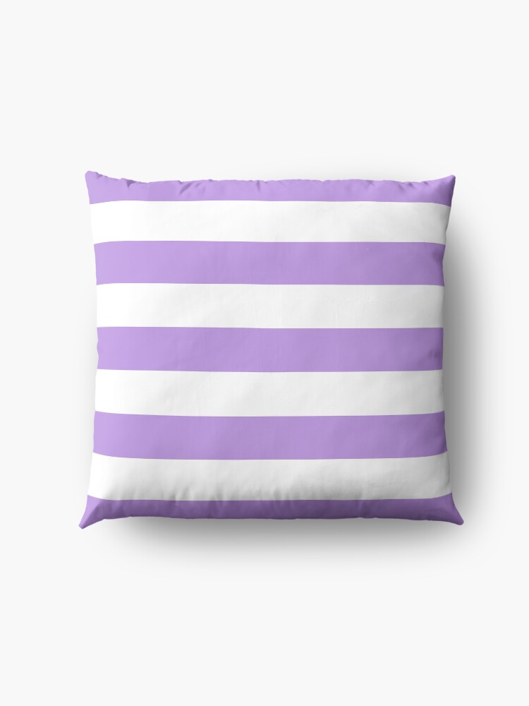 Alternate view of Stripes (Parallel Lines) - Purple White Floor Pillow