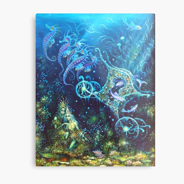 Message of the Undersea Coach Metal Print