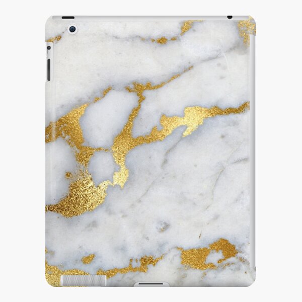 Gold Sparkle Veined Faux Marble iPad Snap Case