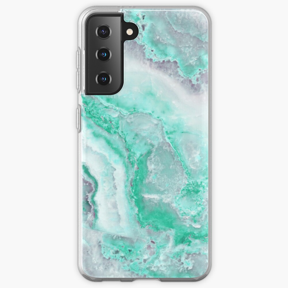 Luxury Mermaid Green Agate Marble Geode Gem Case & Skin for Samsung Galaxy