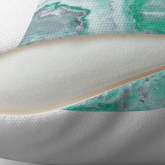 Alternate view of Luxury Mermaid Green Agate Marble Geode Gem Throw Pillow
