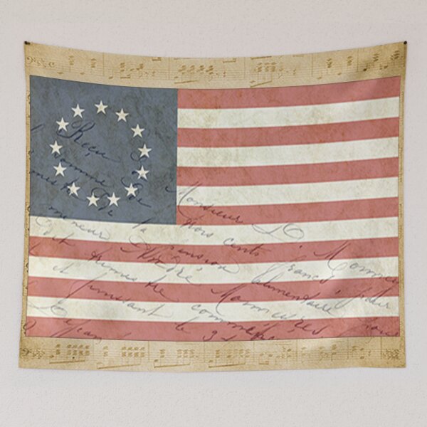 Item preview, Betsy Ross 1776 American Revolutionary distressed Flag graphic design designed and sold by tamdevo1.