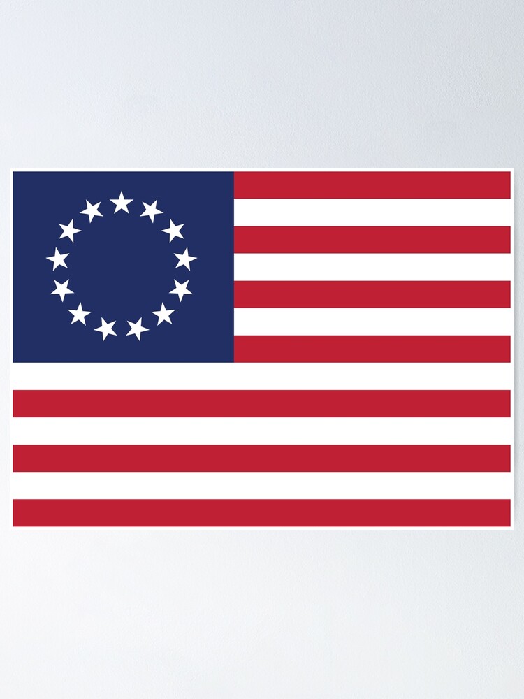 "Betsy Ross flag USA America United States 1776 1777 Thirteen Colonies