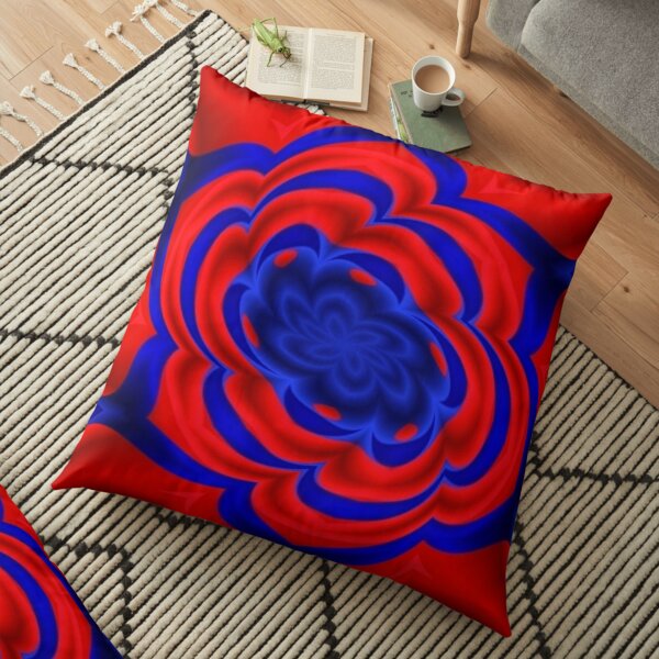 Rose, Plants, Graphic Design, kaleidoscope Floor Pillow