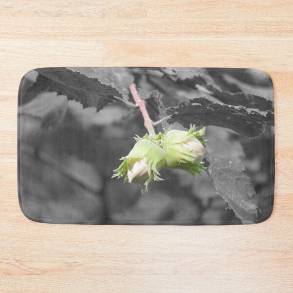 Item preview, Hazelnuts on black and white background designed and sold by AHELENE.