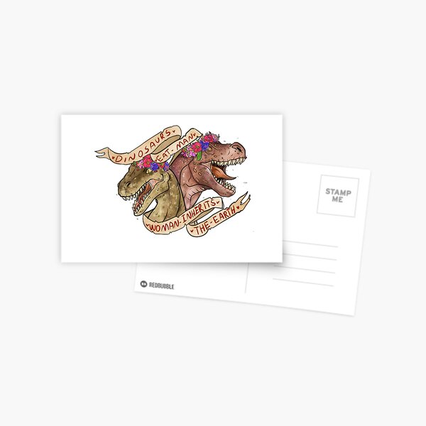 Frau erbt die Erde Postkarte