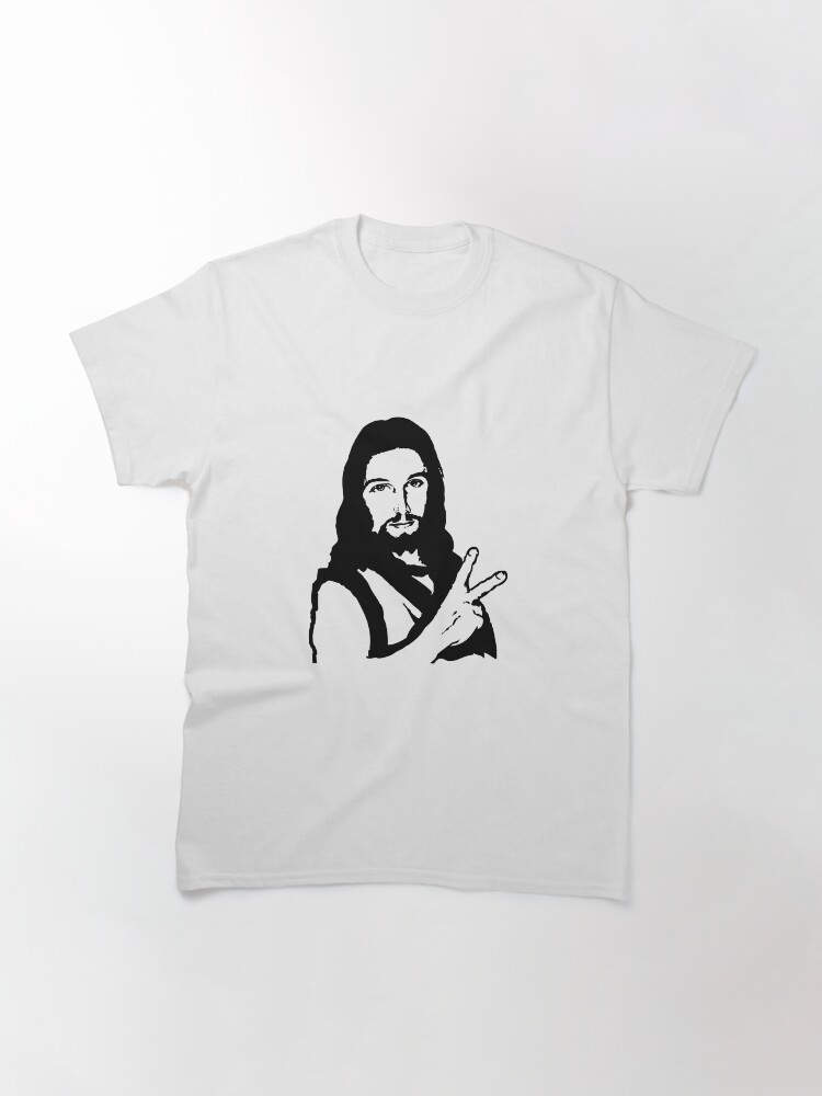 Thumbnail 3 of 7, Classic T-Shirt, Jesus Peace Sign Symbol designed and sold by mindofpeace.