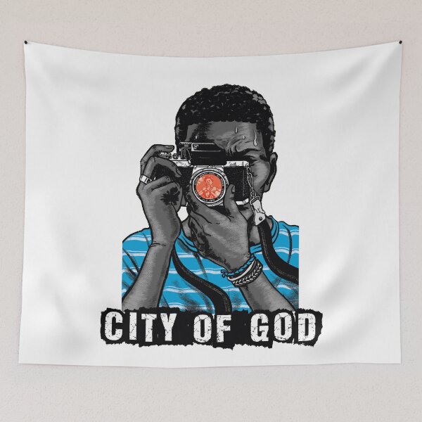 Aperçu de l'œuvre Cité de Dieu - Rocket the Photographer créée et vendue par tshirtbycazo.