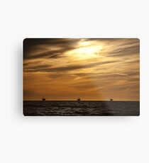 Sun Setting on a Resource Metal Print