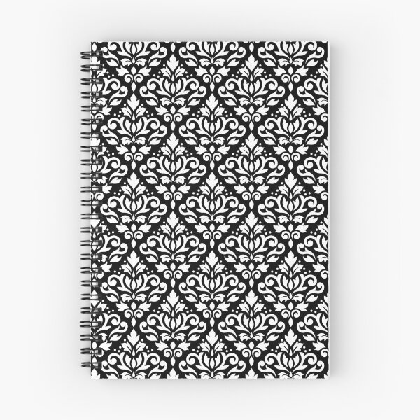 Item preview, Scroll Damask Pattern White on Black designed and sold by NataliePaskell.