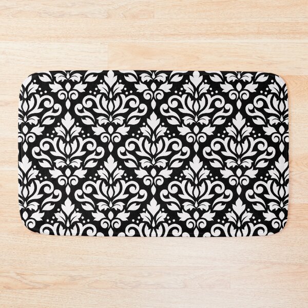 Item preview, Scroll Damask Pattern White on Black designed and sold by NataliePaskell.