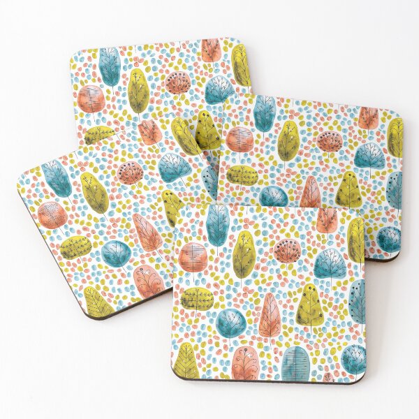 Item preview, Abstract Trees Pattern | Peachy Pastels designed and sold by RebeccaFlaherty.