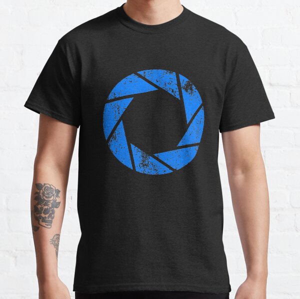 Aperture Science (Blue) Logo ยท Distressed Classic T-Shirt