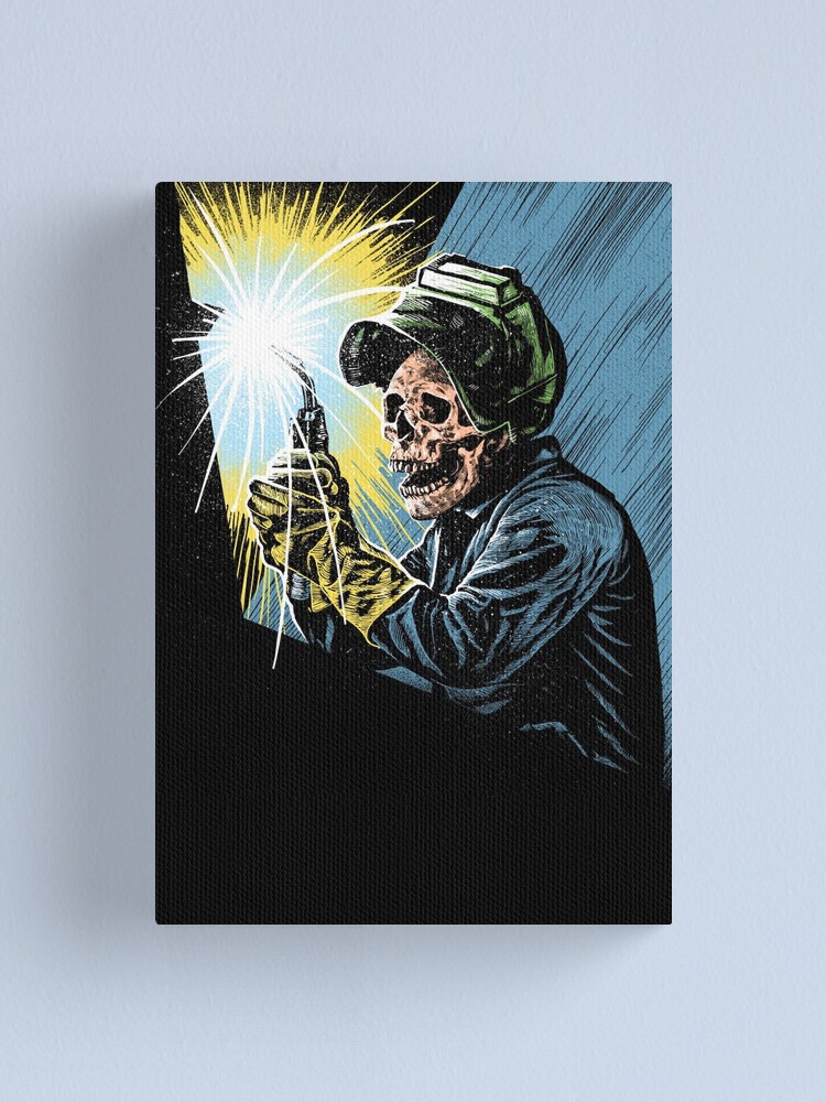 Alternate view of Welder skull Canvas Print