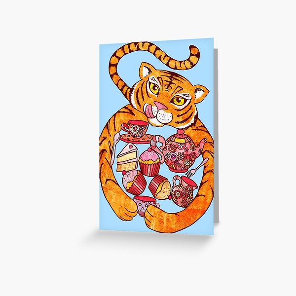 The Tiger Who Came To Tee Greeting Card