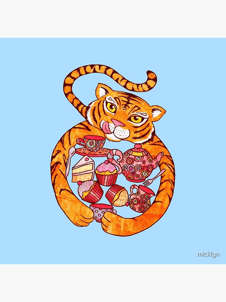 Thumbnail 2 of 2, Tote Bag, The Tiger Who Came To Tee designed and sold by micklyn.