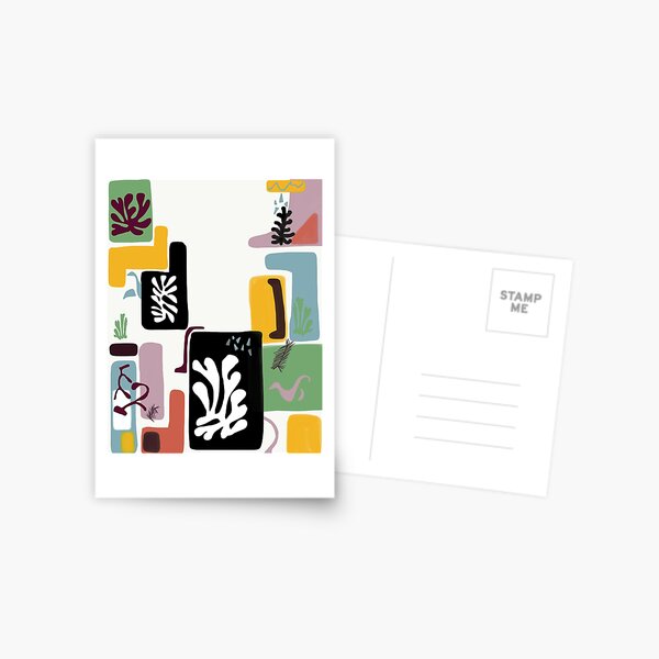 Matisse Inspired Paper Cut 2 Postcard