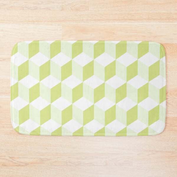 Item preview, Isometric Cube Pattern Ecru Beige White Geometric Art designed and sold by taiche.