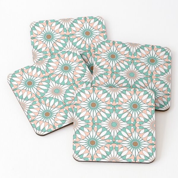 Item preview, Spanish Tile - Entwined - Pink and Turquoise - Light designed and sold by MerryMakewell.