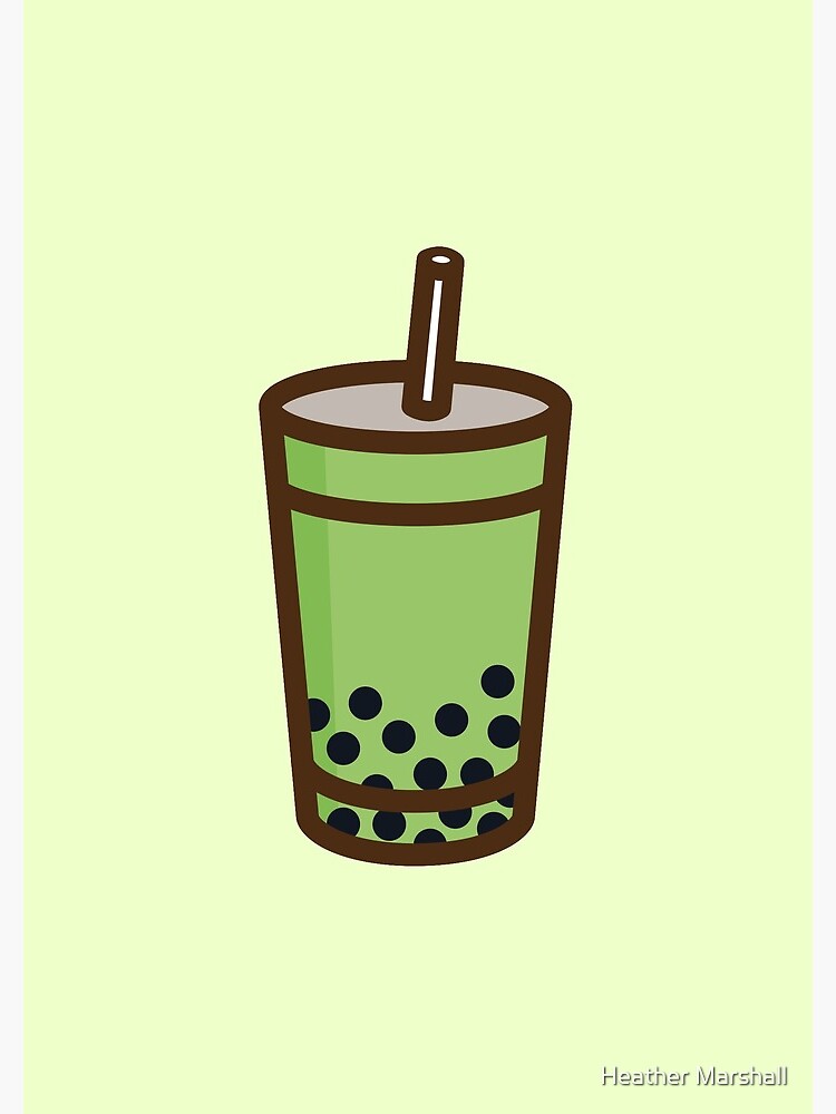 "Kawaii Matcha Bubble Tea" Spiral Notebook for Sale by hmarshmello