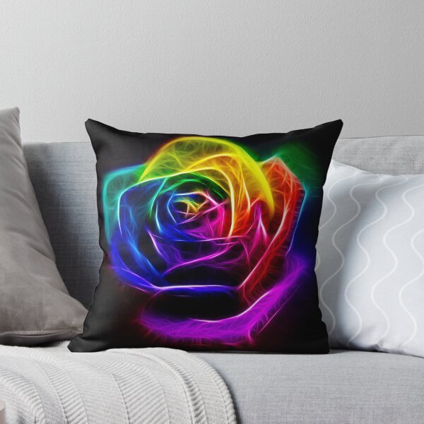 Item preview, Rainbow Fractal Art Rose Picture designed and sold by Pixie Copley LRPS.