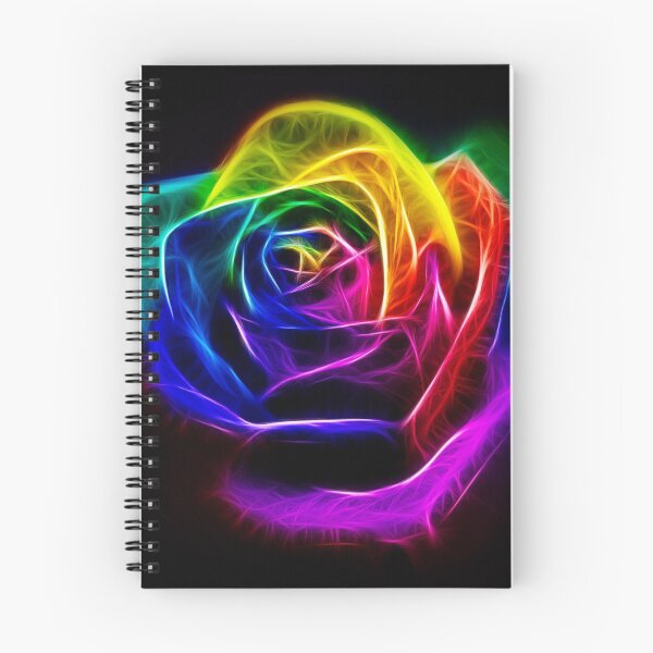 Aperçu de l'œuvre Rainbow Fractal Art Rose Picture créée et vendue par Pixie Copley LRPS.